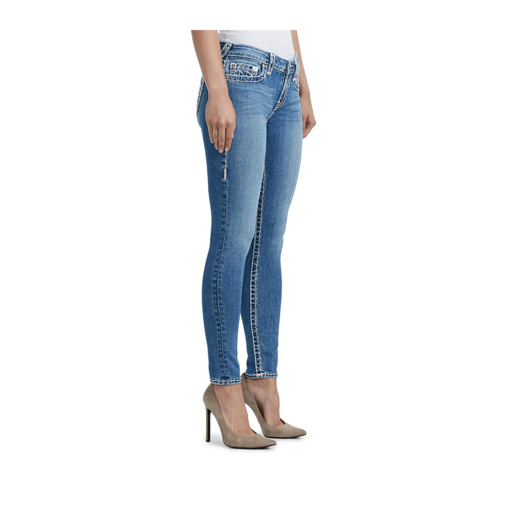 True Religion Women's Super T Stitching Skinny Fit Stretch Jeans in Size 31 - Picture 3 of 5